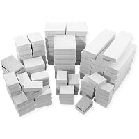 Jewelry Boxes Assortment White Swirl (100-Pcs)