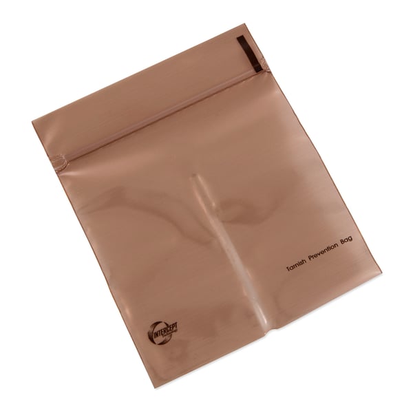 Anti-Tarnish Zip Top Bag 4x4 Two Compartments (10-Pcs)