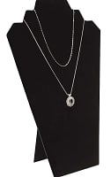 Necklace Display 2 Chains Black Velvet (12-1/2