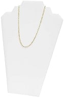 Necklace Display 2 Chains White Leatherette (12-1/2
