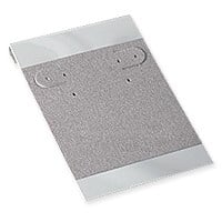 Hanging Earring Card - Grey Velour-Flocked Plastic 2x3 (50-Pcs)