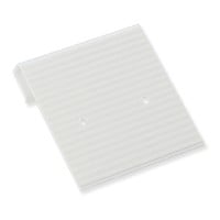 Hanging Earring Card  - White Ribbed Paper-Covered Plastic 1x1 (100-Pcs)