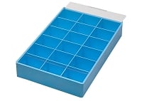 18 Compartment Storage Tray with Slide On Plastic Lid