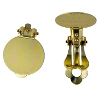 Clip-On Earring 16mm Pad Gold Color (10-Pcs)