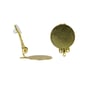 18mm Pad Clip-On Earring with Cusion Back and Loop Gold Color (10-Pcs)