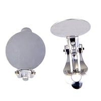 Clip-On Earring 16mm Pad Silver Color (10-Pcs)