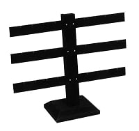 Black Earring Stand T-Bar 12-Pairs