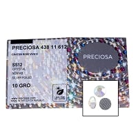 Preciosa Crystal AB VIVA12 Flat Back Rhinestone 3mm (SS12) (Factory Pack of 1440)