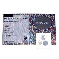 Preciosa Crystal AB VIVA12 Flat Back Rhinestone 4mm (SS16) (Factory Pack of 1440)