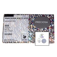 Preciosa Crystal VIVA12 Flat Back Rhinestone 4.7mm (SS20) Crystal AB (Factory Pack of 1,440)