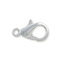 Lobster Claw Clasp 12.5x7mm Silver Plated (1-Pc)