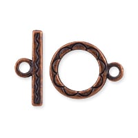 Toggle Clasp 12mm Antique Copper Plated (Set)