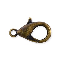 Lobster Claw Clasp 14x7mm Antique Brass Plated (1-Pc)