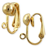 Clip-On Earring 16x13mm Gold Plated (Pair)