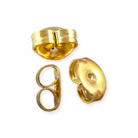 Earring Backs 2.5x4mm Gold Plated (10-Pcs)