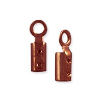 Fold Over Connector 7x2mm Antique Copper Plated (4-Pcs)