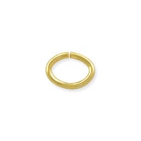 Open Oval Jump Ring 7x5mm Gold Plated (10-Pcs)