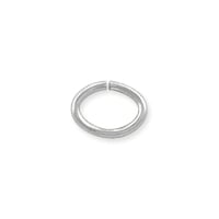 Open Oval Jump Ring 7x5mm Silver Plated (10-Pcs)