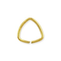 Open Triangle Jump Ring 7mm Gold Plated (10-Pcs)
