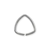 Open Triangle Jump Ring 7mm Silver Plated (10-Pcs)