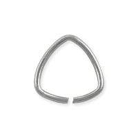 Open Triangle Jump Ring 10mm Silver Plated (10-Pcs)