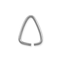 Open Triangle Jump Ring 11x9mm Silver Plated (10-Pcs)