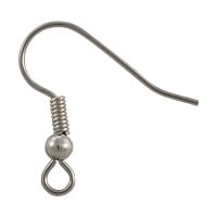 French Hook Wire With Bead 19mm Surgical Stainless Steel (10-Pcs)