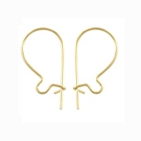 Kidney Ear Wire 16x9mm Gold Filled (Pair)