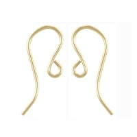 Fish Hook Earring Wires 18x9mm Gold Filled (Pair)