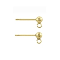 Ball Post Earrings 3mm Gold Filled (Pair)