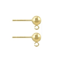 5mm Ball Post Earrings Gold Filled (Pair)