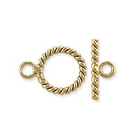 Twisted Toggle Clasp 9x11.5mm Gold Filled (Set)