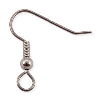 French Hook Ear Wire with Large Loop 21x20mm Surgical Stainless Steel (10-Pcs)