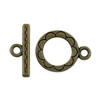 Toggle Clasp 12mm Antique Brass Plated (Set)