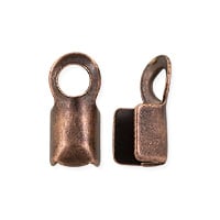 Fold Over Connector 8.5x4mm Antique Copper Plated (10-Pcs)