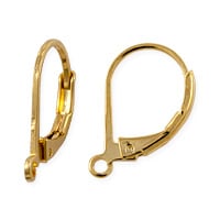 Lever Back Earring 15x10mm Gold Plated (Pair)