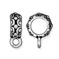 TierraCast Oasis Bail 9x4mm Pewter Antique Silver Plated (1-Pc)
