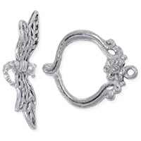 Dragonfly Toggle Clasp 20mm Pewter Antique Silver Plated (Set)