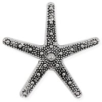 Starfish Pendant 58mm Pewter Antique Silver Plated (1-Pc)