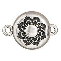 TierraCast Lotus Magnetic Clasp 20x14mm Pewter Antique Silver Plated (1-Pc)