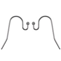 French Ear Wire With Ball 19x14mm Surgical Stainless Steel (Pair)