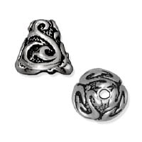 TierraCast Lily Cone 9x8mm Pewter Antique Silver Plated (1-Pc)