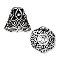 TierraCast Spiral Cone 10x9mm Pewter Antique Silver Plated (1-Pc)