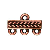 TierraCast Braided 3-1 Link 15x4mm Pewter Antiqued Copper (1-Pc)