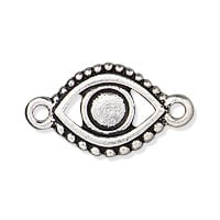 TierraCast Evil Eye Link 11x20mm Pewter Antique Silver Plated (1-Pc)