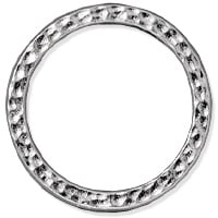 TierraCast Hammertone Ring 25mm Pewter Bright White Bronze Plated (1-Pc)