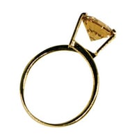 Gold Solitaire Display Ring