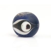 Frost Blue Glass Eye Bead 12mm (1-Pc)
