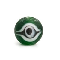 Frost Green Glass Eye Bead 12mm (1-Pc)