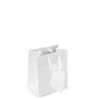 Glossy White 3x3 Tote Gift Bag (20-Pcs)